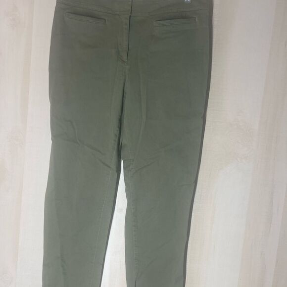 Talbots olive green‎ signature pants ankle zipper, size 6 - Picture 3 of 12